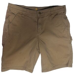 Carhartt Women's Shorts. Tan. SZ 6. Original fit. Has a few spots. See full desc